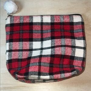 Plaid Red and Black Women's Cosmetic/Travel Bag